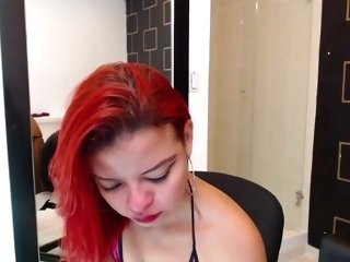 Young Cam Doll perlablack. redhead with average tits